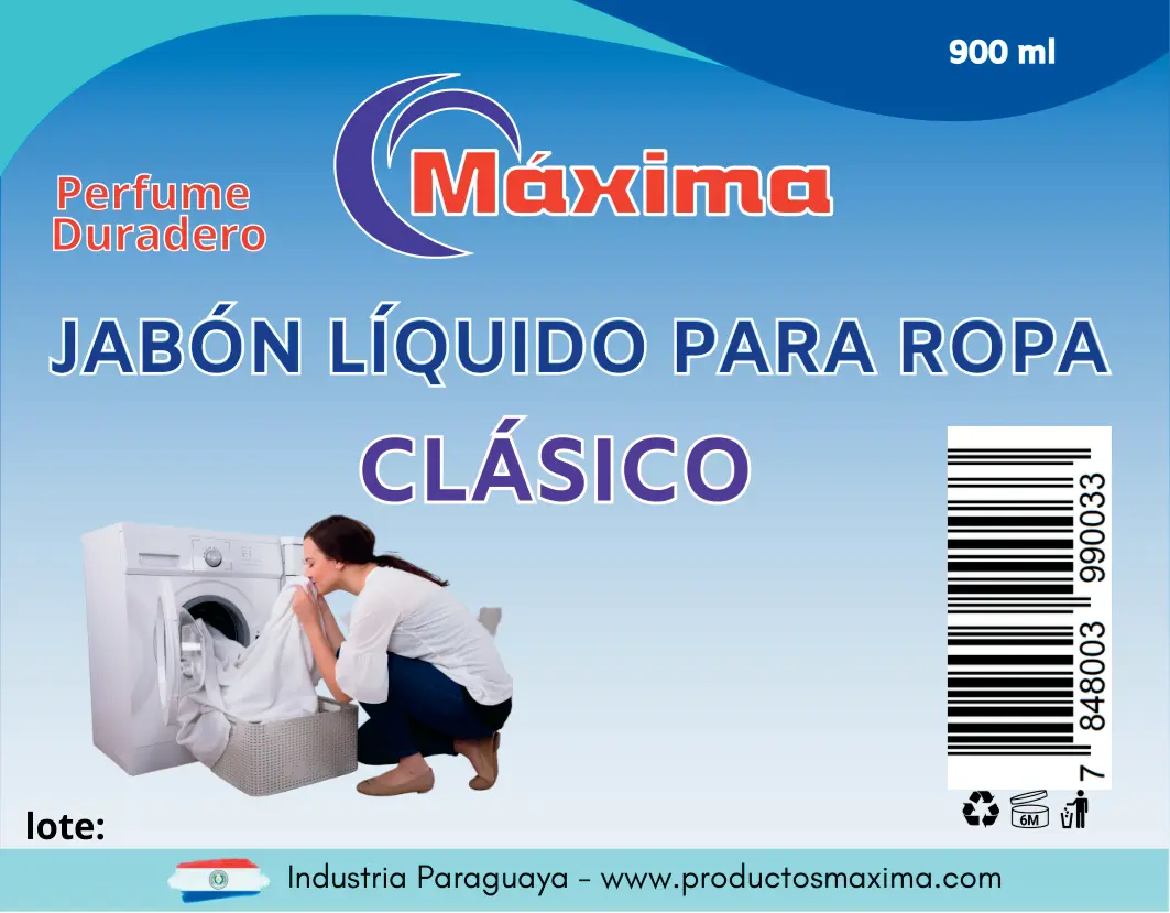JABÓN LÍQUIDO PARA ROPA CLÁSICO 900 ml
